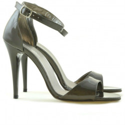Damen Sandalen 1238 Lack braun Perlmutt