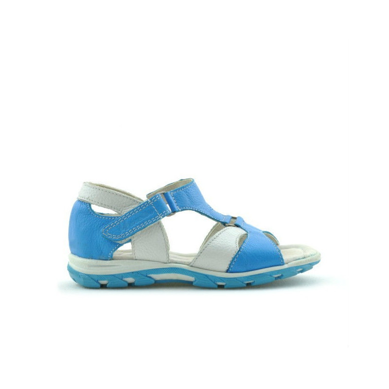 Kleinkindsandalen 09c türkis+weiß