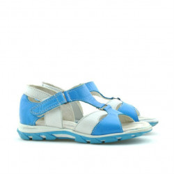 Kleinkindsandalen 09c türkis+weiß