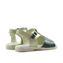 Kleinkindersandalen 40c Lack beige+schwarz