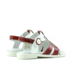 Kleinkind-Sandalen 18c Lack Rot+Weiß