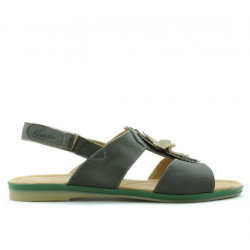 Damensandalen 5009 grün perlmutt