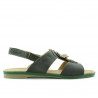 Damensandalen 5009 grün perlmutt