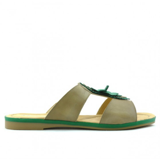 Damensandalen 5008 braun+grün Damensandalen 5008 braun+grün
