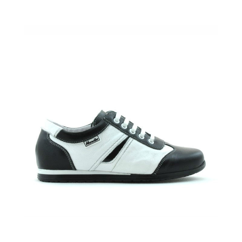 Kinderschuhe 136 schwarz+weiß