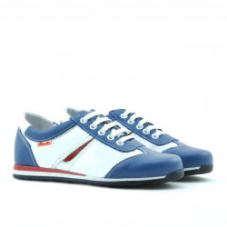 Kinderschuhe 136 blau+weiß