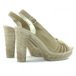 Damen Sandalen 597 Sand Velours