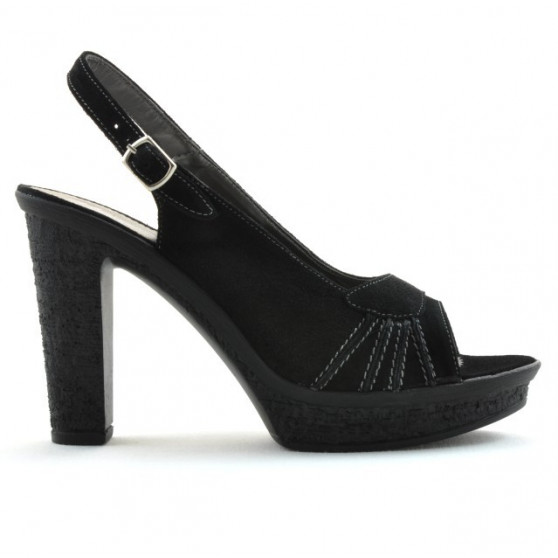 Damensandale 597 Schwarz Velours Damensandale 597 Schwarz Velours