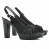 Damensandale 597 Schwarz Velours