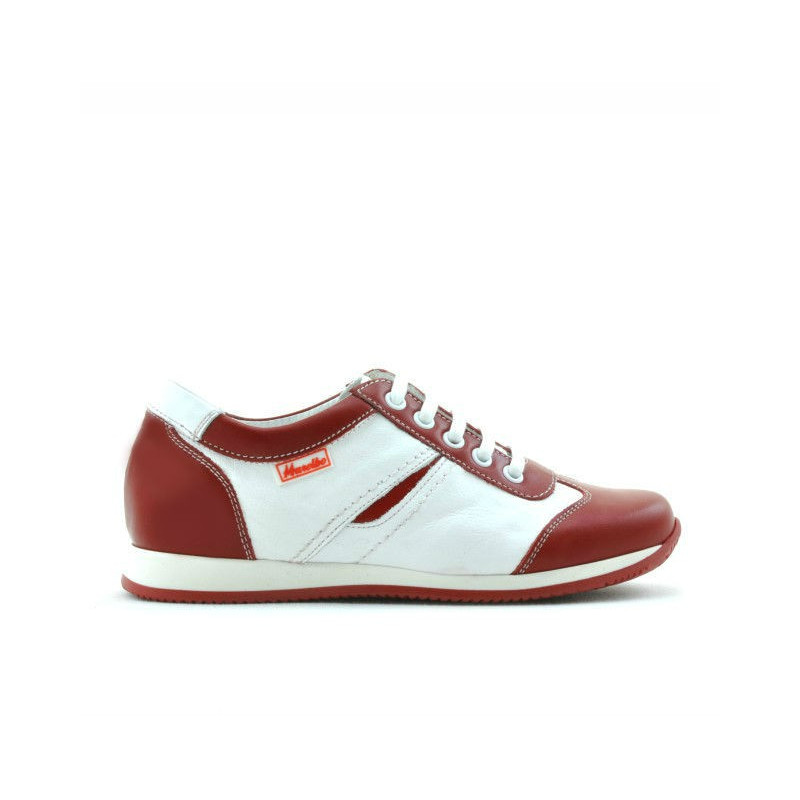 Kinderschuhe 136 rot+weiß