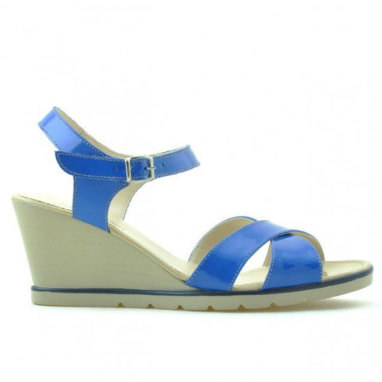 Damen Sandalen 5007 Lack Blau Damen Sandalen 5007 Lack Blau