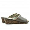 Damen Sandalen 5004m p kombinierter perforierter Cappuccino