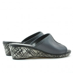 Damen Sandalen 5004p grau perforiert