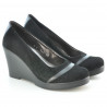 Damen Freizeitschuhe 647 schwarzes Veloursleder