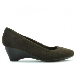 Damen Freizeitschuhe 152-1 Kaffeefarben Veloursleder