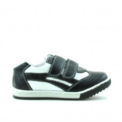 Kleinkinderschuhe 16c schwarz+weiß