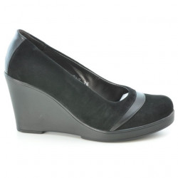Damen Freizeitschuhe 647 schwarzes Veloursleder