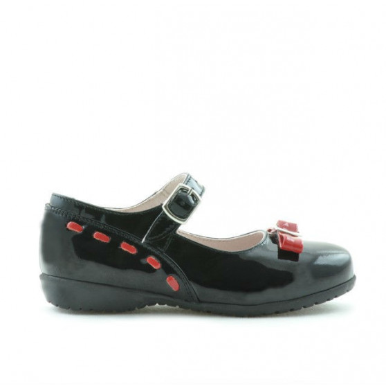 Kinderschuhe 12c Lack schwarz+rot Kinderschuhe 12c Lack schwarz+rot