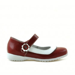 Kleinkinderschuhe 19c Lackrot+Weiß