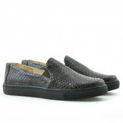 Damen-Sportschuhe 658 Krokodil Kaffee
