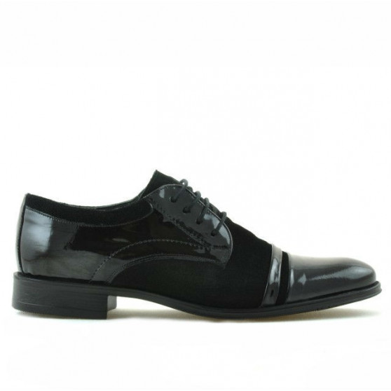 Elegante Schuhe für Jugendliche 391 kombiniert in schwarzem Veloursleder Elegante Schuhe für Jugendliche 391 kombiniert in schwarzem Veloursleder