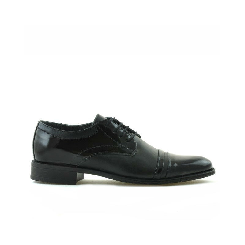 Elegante Schuhe für Jugendliche 391 in kombinierter schwarzer Lackoptik