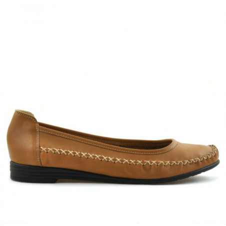 Damen Ballerinas 190 gewachstes Braun