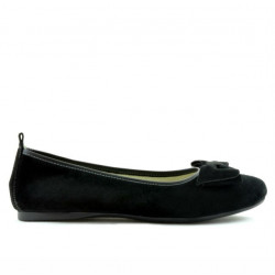 Damen-Ballerinas 638 Schwarz Velours