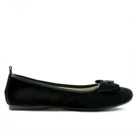 Damen-Ballerinas 638 Schwarz Velours