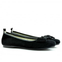 Damen-Ballerinas 638 Schwarz Velours