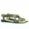 Damen Sandalen 5010 khaki perlglanz