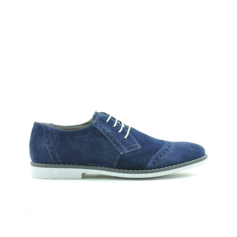 Casual / elegante Herrenschuhe 746 Indigo Veloursleder