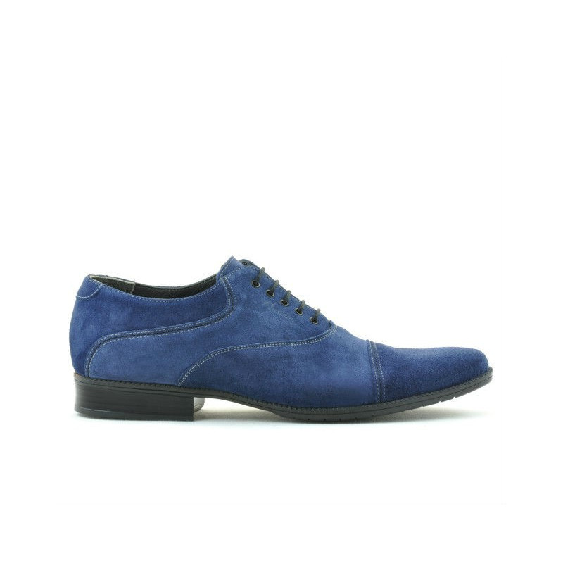 Freizeitschuhe / Elegante Schuhe für Herren 738 Indigo-Veloursleder