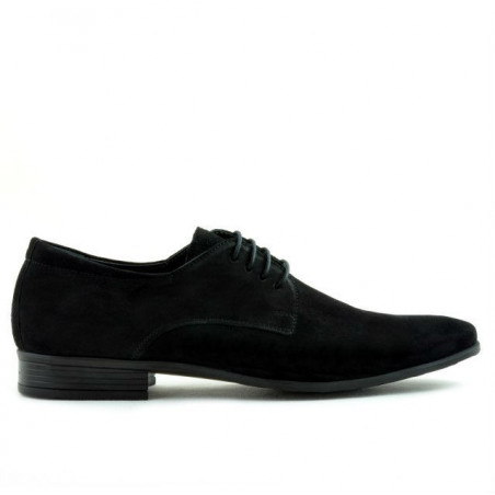 Elegante Herrenschuhe 786 schwarz Veloursleder