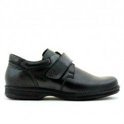 Casual / elegante Herrenschuhe 854sc schwarz Klettverschluss