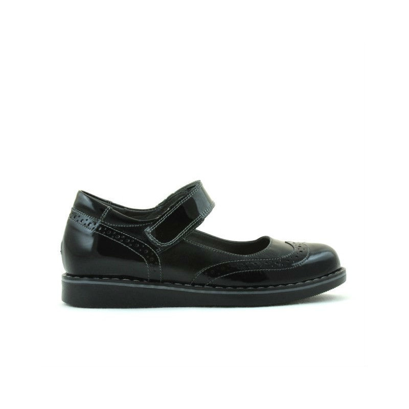 Kinder Schuhe 153 kombiniert schwarzer Lack