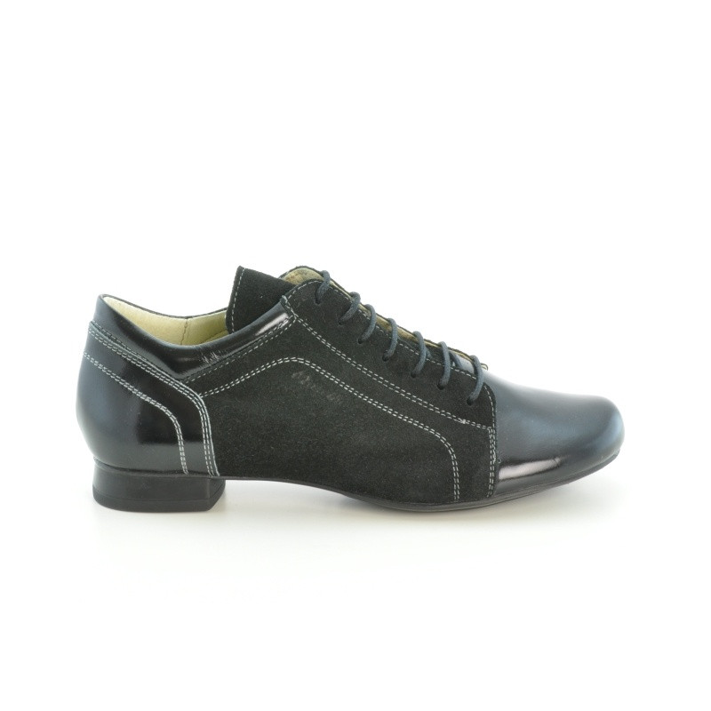 Damen Casual Schuhe 645 kombiniert schwarzer Lack