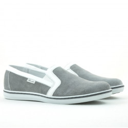 Lässige Herrenschuhe 870 grau Velours