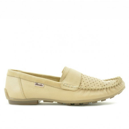 Herrenmokassins 737p beige perforiert
