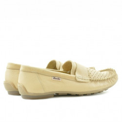 Herrenmokassins 737p beige perforiert