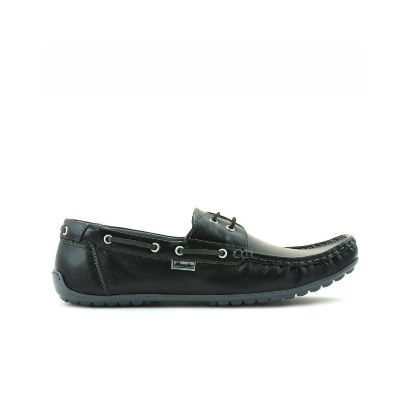 Herren-Mokassins 778 schwarz+grau