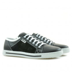 Herrensportschuhe 851 schwarz+weiß