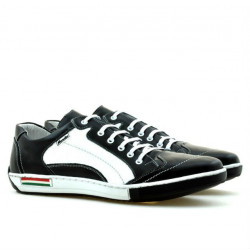 Herrensportschuhe 707 schwarz+weiß