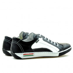 Herrensportschuhe 707 schwarz+weiß