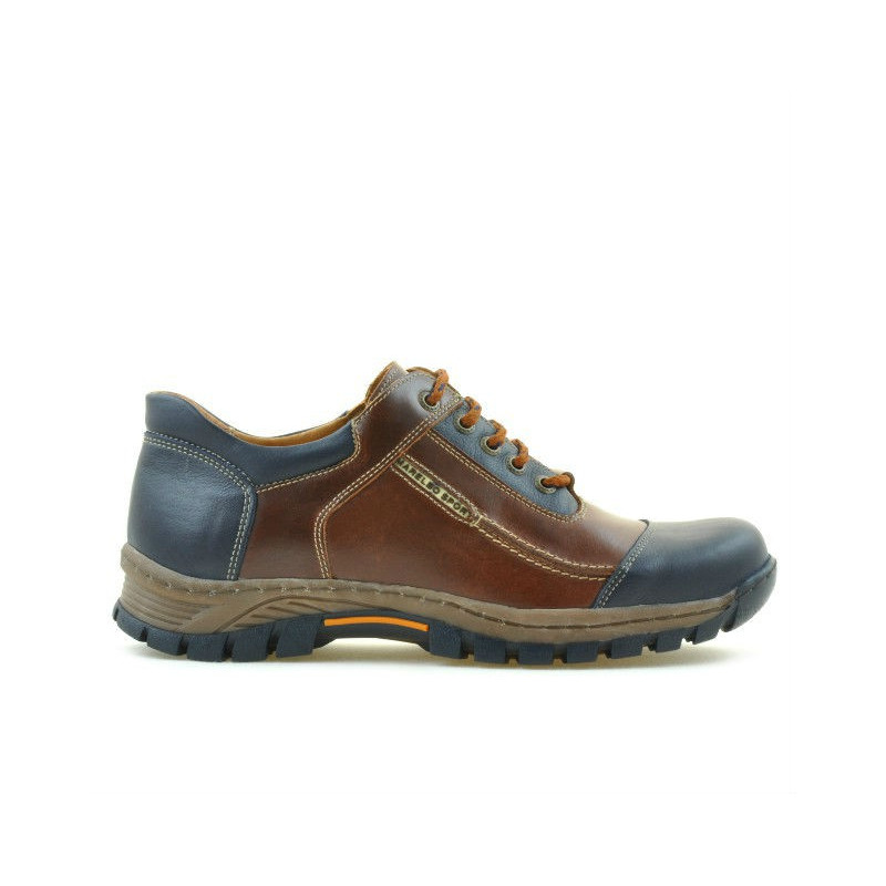 Herrensportschuhe 852 braun+indigo