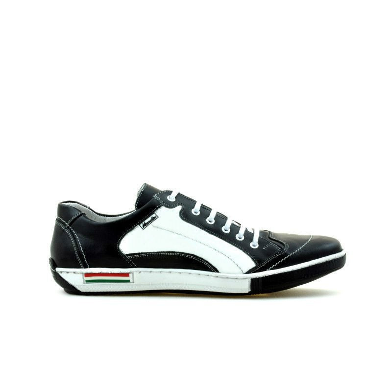 Herrensportschuhe 707 schwarz+weiß