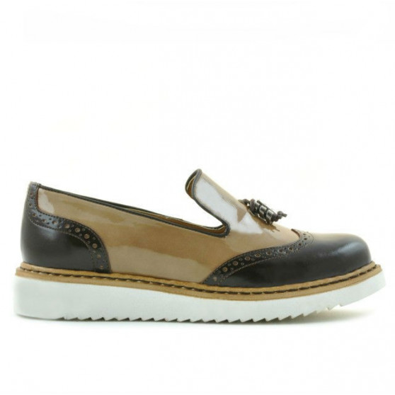 Damen Freizeitschuhe 659 Lack Beige kombiniert Damen Freizeitschuhe 659 Lack Beige kombiniert