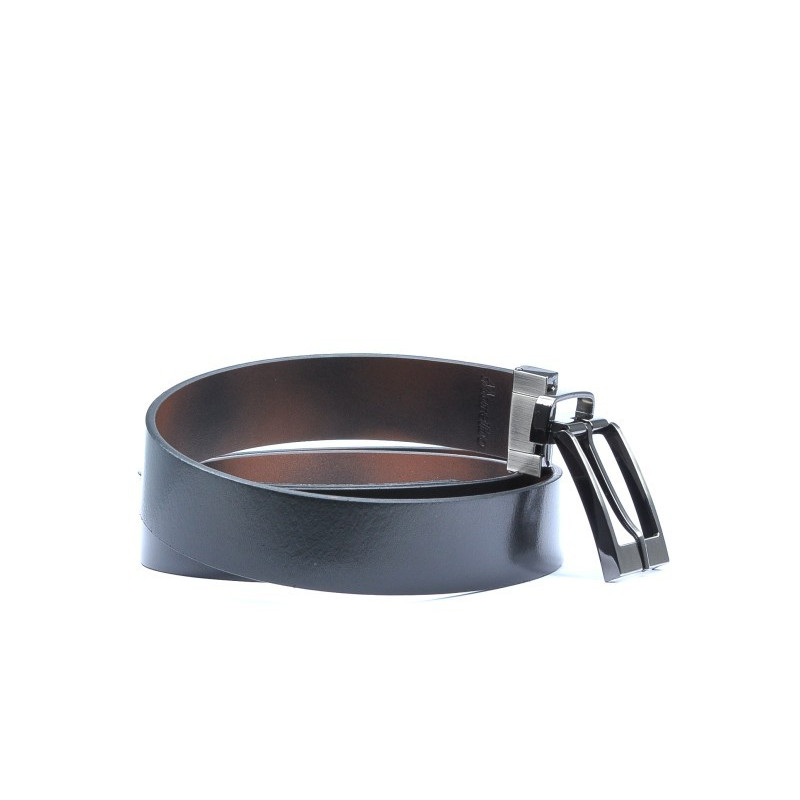 Herrengürtel 08b zweifarbig schwarz+braun