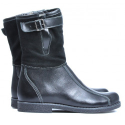 Damenstiefeletten 3249 schwarz kombiniert