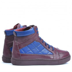 Herrenstiefel 487 Bordeaux+Indigo